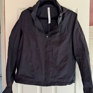 LuLuLemon Black Zip-Up Jacket Lightweight Hooded Jacket